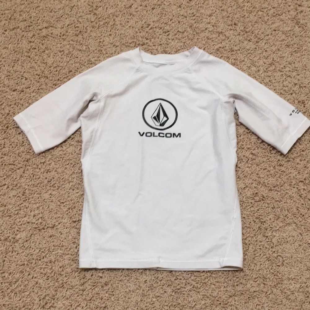 Volcom White Logo Rash Guard